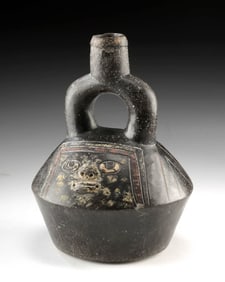 Chavin / Paracas Janiform Stirrup Vessel w/ TL, Ex Arte