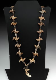 Chimu Shell Bead & Stone Birds Necklace
