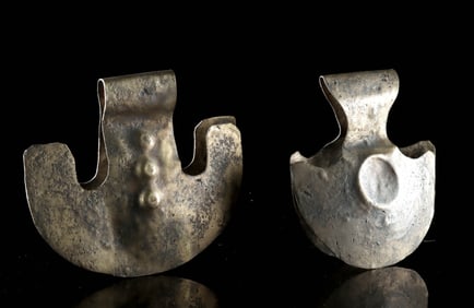 Two Large Chimu-Incan Copper Ceremonial Tweezers
