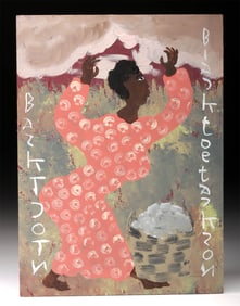 Black Joe Jackson Painting - "Baskt Cotn"