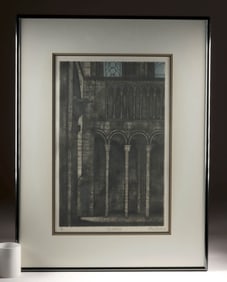 Valerie Thornton Etching "Ely Cathedral" (1979)