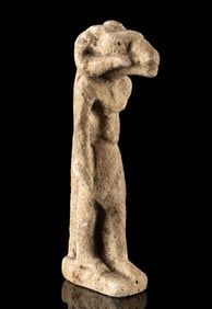 Egyptian New Kingdom Faience Amulet of Khnum Ram Deity