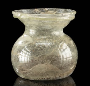 Roman Translucent Glass Jar w/ Iridescence