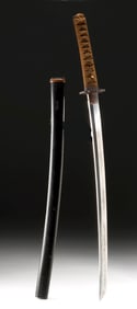 Signed 18th C. Japanese Edo Wakizashi Full Koshirae