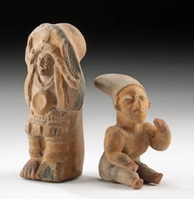 Two Jamacoaque Pottery Figures, Warrior TL Tested
