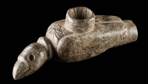 Mississippian Tennessee Stone Bird of Prey Pipe