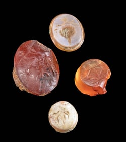 Group of 4 Roman Carnelian Intaglios