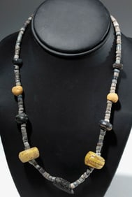 Necklace w/ Ancient Persian Glass & Stone Beads