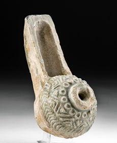 13th C. Persian Seljuk Glazed Pottery Oil Lamp