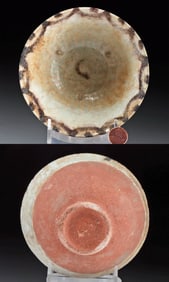 12th C. Persian Seljuk Bamiyan Glazed Pottery Bowl