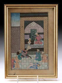 Ottoman Miniature Painting - Court Scene