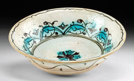Early Persian Uzbekistani Glazed Pottery Bowl