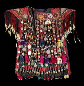 Turkmen Child's Tunic w/ Talisman Adornments