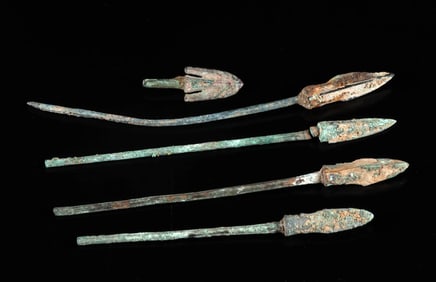 Chinese Warring States Bronze Crossbow Bolts, Arrowhead