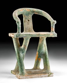 Chinese Ming Dynasty Glazed Pottery Chair - TL