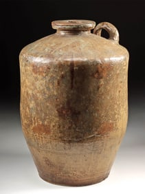 17th C. Chinese or SE Asian Glazed Tapayan Storage Jar