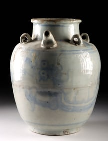 Mid-20th C. Chinese Pottery Kendi w/ Dragon