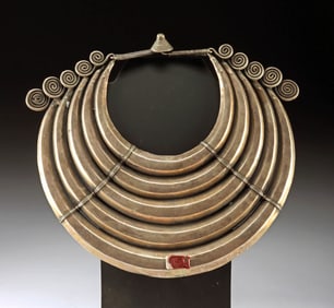 Chinese Hmong Baitong Collar Necklace, Wax Seal