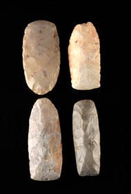 4 Neolithic African Sahara Chert Stone Hand Axes