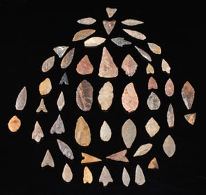 Lot of 51 Saharan Neolithic Projectile Points