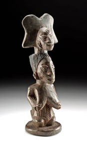 20th C. African Yoruba Wood Shango Cult Figure - Orisha