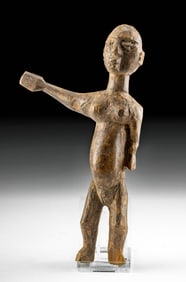Early 20th C. Lobi Wooden Bateba Phuwe Figure