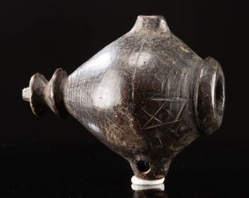 African Pende Wood Hunting Whistle - Hanging Form