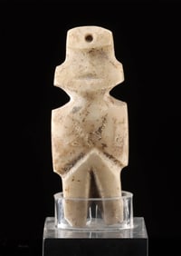 Mezcala Axe God Pendant - Guerrero Stone Figure