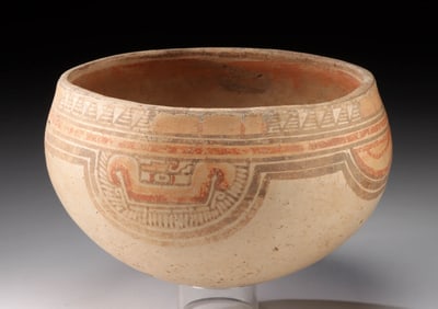 Costa Rican Nicoya Polychrome Bowl - Geometric Motifs