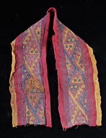 Pre-Columbian Chimu Wool Textile Sash Fragment