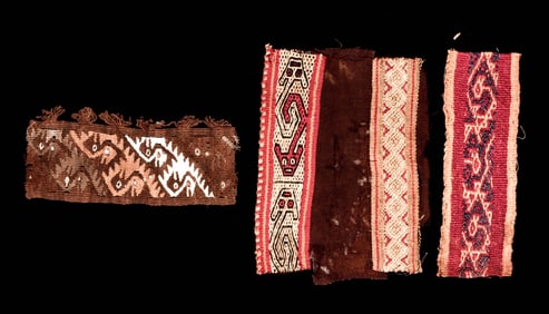 Pre-Columbian Chimu Textile Fragments (3)