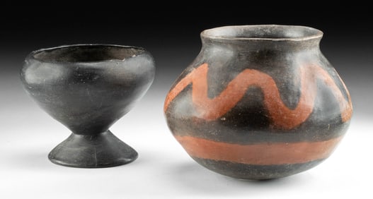 Rare Casas Grandes Pottery - Jar + Footed Vessel