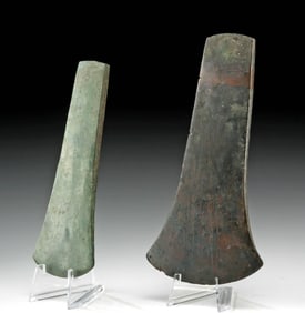 Pair of Pre-Columbian Inca Copper-Tin Axe Heads