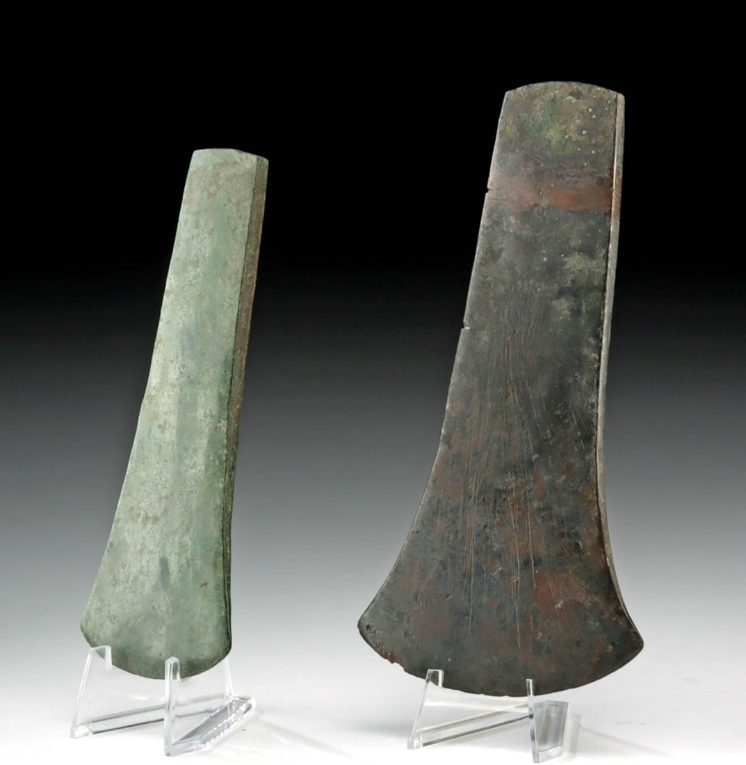 Pair of Pre-Columbian Inca Copper-Tin Axe Heads (1 of 2)