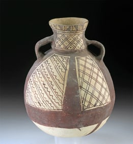 Chancay Bichrome Pottery Handled Vessel