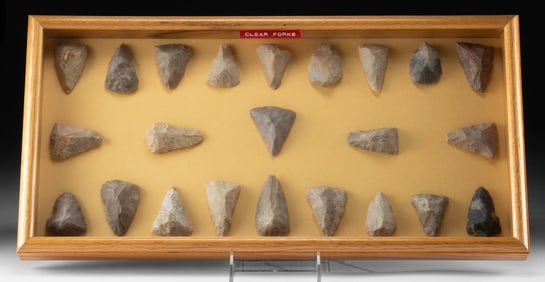 23 Archaic Native American Chert Clear Fork Gouges