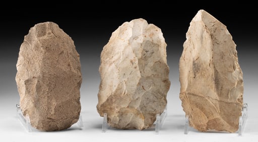 Three Native American Archaic Woodland Chert Blades
