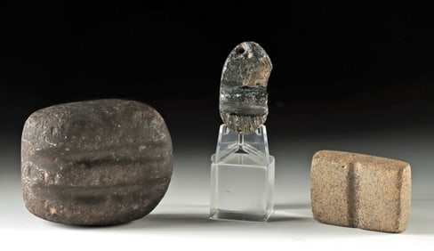 3 Prehistoric Hohokam Stone Arrow Shaft Straighteners