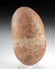 Native American Stone Club Head w/ Pecked Groove