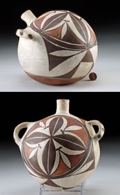Early 20th C. Acoma Polychrome Canteen