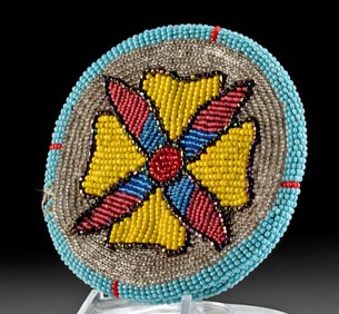 1930s Native American Beaded Coin Purse w/ Flowers