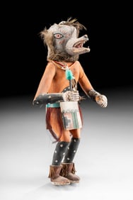Early Hopi / Zuni Kweo (Wolf Kachina), Helmet Mask