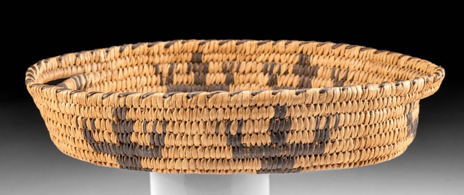 1940s Papago Basketry Bowl w/ Lizard Motif