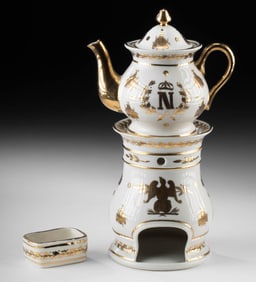 Sevres Napoleonic Empire Gilt Porcelain Tisaniere