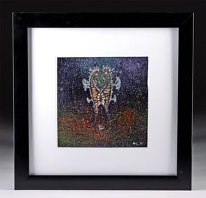 Contemporary Anonymous Painting of Mating Seahorses