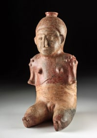 Colima Figural Vessel Seated Nude Female