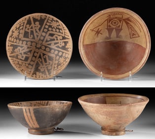Narino Capuli & Rare Figural Tuza Pottery Bowls