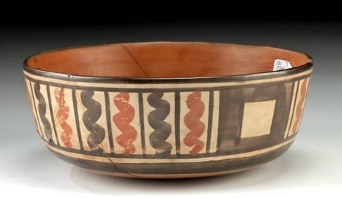 Nazca Polychrome Bowl w/ Geometric Motifs, TL Tested