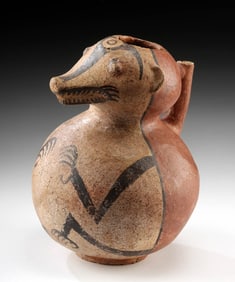 Gran Cocle Pottery Jar in the Form of a Coatimundi