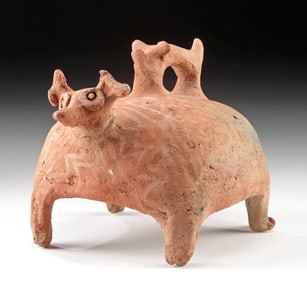 Colima Pottery Zoomorphic Incensario Lid